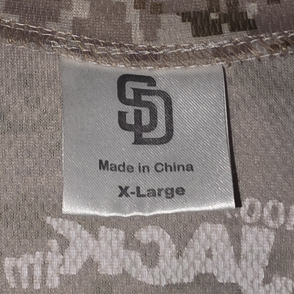 San Diego Padres Jersey Mens XL Brown MLB Baseball Andrew Cashner Brown Camo - Picture 3 of 15